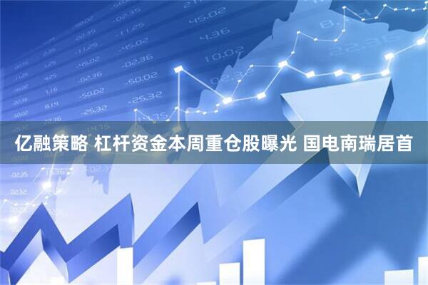 亿融策略 杠杆资金本周重仓股曝光 国电南瑞居首